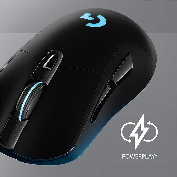 Mouse Gamer Sem Fio Logitech G703 LIGHTSPEED com RGB LIGHTSYNC, 6 Botões Programáveis, Sensor HERO 25K e Bateria Recarregável - Compatível com POWERPLAY