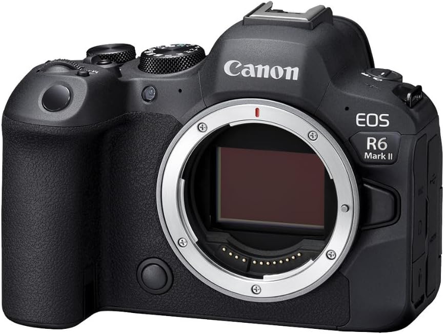 Canon Câmera mirrorless EOS R6 Mark II (apenas corpo), câmera full-frame, sensor CMOS de 24,2 megapixels, recursos de foto e vídeo, preto