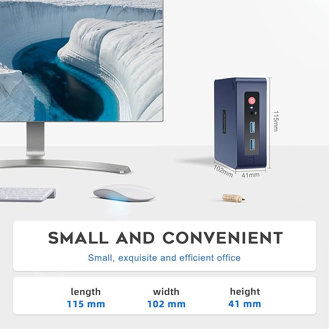 Beelink Novo processador Intel N5095 de 11 geração (até 2,9 GHZ), mini PC, suporta HDD estendido e SSD/4K 60FPS/HDMI duplo/WiFi5/BT5.0