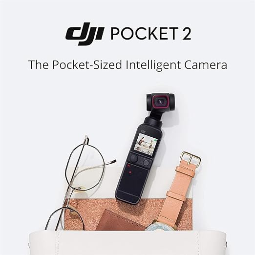 Conjunto para criadores DJI Pocket 2 - estabilizador gimbal de 3 eixos com câmera 4K, CMOS de 1/1,7", foto de 64 MP, tamanho de bolso, ActiveTrack 3.0, Efeitos Glamour, para Android e iPhone, preto