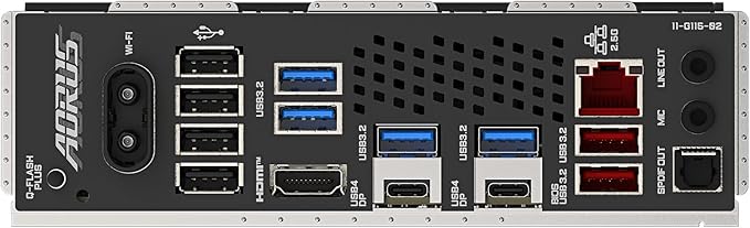GIGABYTE Placa mãe X870 AORUS Elite WIFI7 AMD AM5 LGA 1718, ATX, DDR5, 4X M.2, PCIe 5.0, USB4, WIFI7, LAN 2,5GbE, EZ-Latch