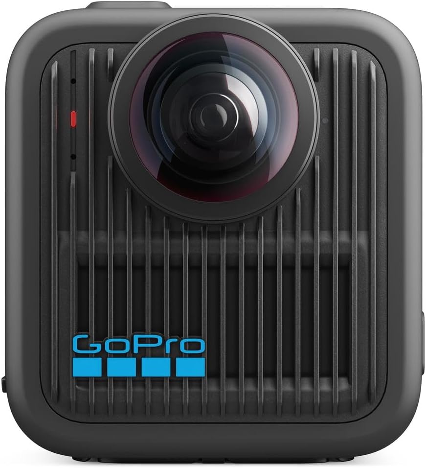GoPro MAX2 - Câmera de Ação 360° à Prova d'água, Vídeos em 8K de Verdade, Fotos 360° de 29MP, Lentes fáceis de substituir, 6 Microfones, Bastão invisível, GPS, Estabilização MAX HyperSmooth