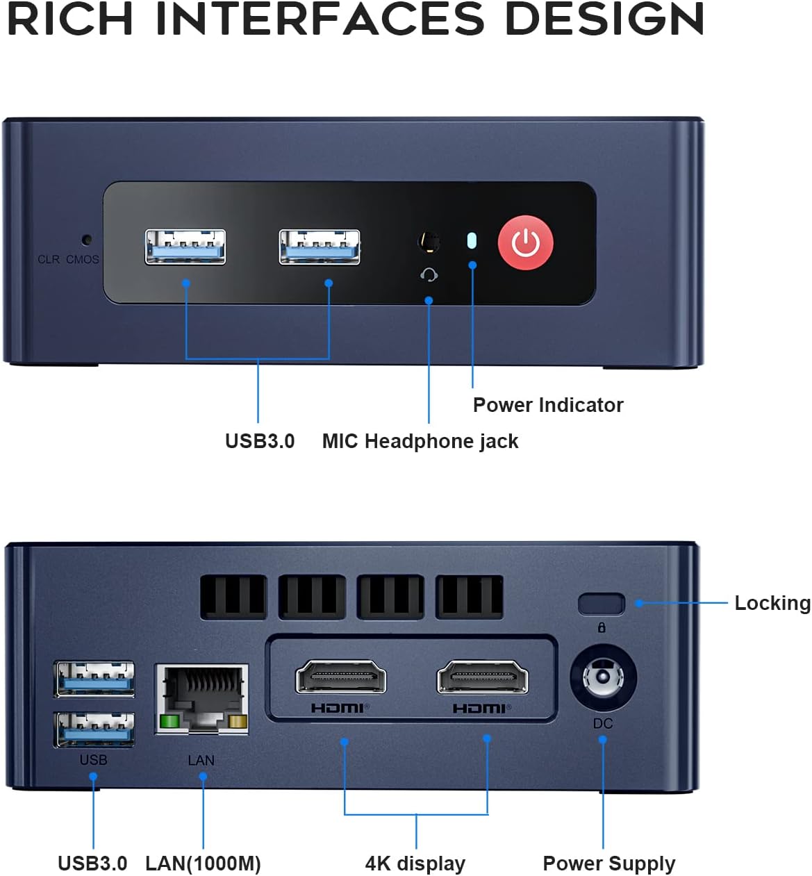 Beelink Novo processador Intel N5095 de 11 geração (até 2,9 GHZ), mini PC, suporta HDD estendido e SSD/4K 60FPS/HDMI duplo/WiFi5/BT5.0