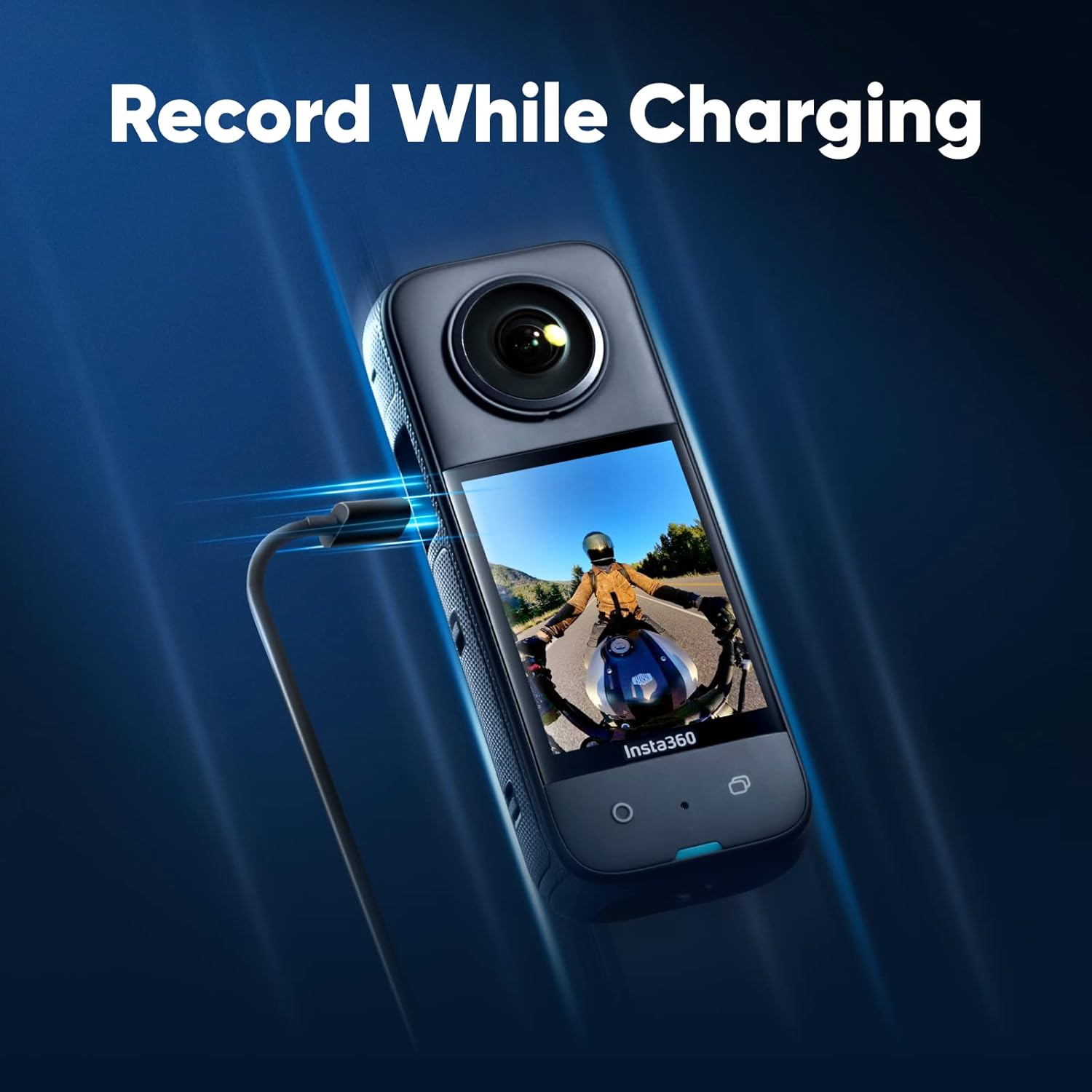 Insta360 Kit de motocicleta X3 (nova versão) - Câmera de ação 360 à prova d'água com sensores de 1/2 polegada 48MP, vídeo HDR ativo 5,7K 360, foto de 72 MP 360, lente única 4K, modo Me de 60 fps,