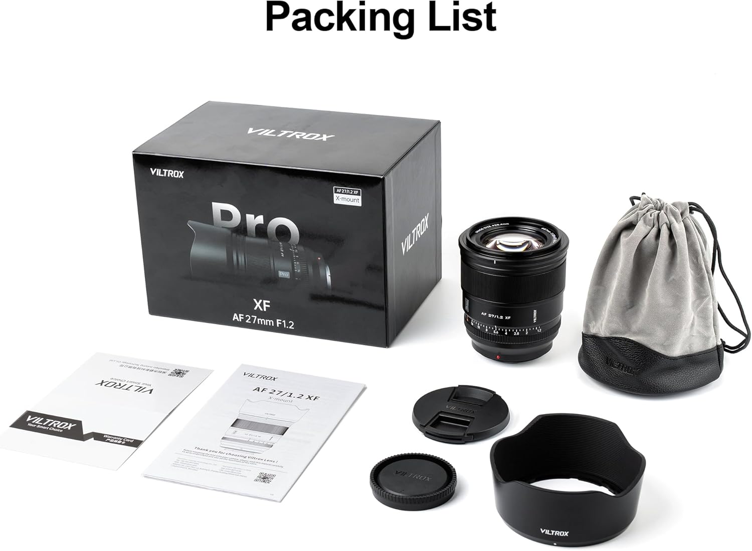VILTROX PRO 27mm F1.2 XF Fuji for Fujifilm x mount, 27mm f/1.2 X lens for Fujifilm XH2S XH2 XT5 XT4 XT3 XS20 XT30 II XT200
