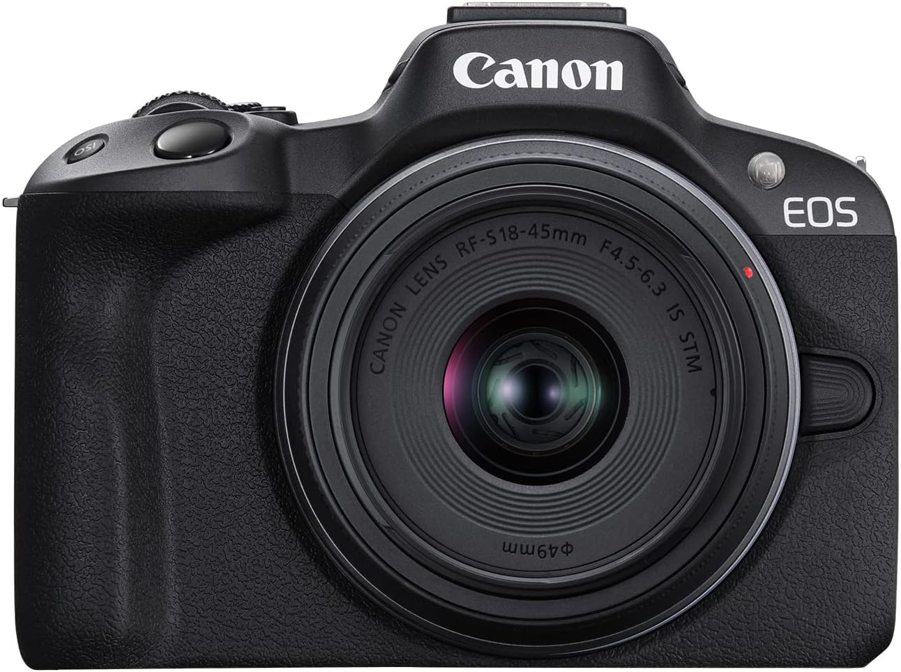 Canon A câmera sem espelho EOS R50 RF-S18-45 mm F4.5-6.3 é um kit de lentes STM, sensor CMOS de 24,2 megapixels (APS-C), vídeo 4K, câmera híbrida, foto e vídeo, vlogging, criador de conteúdo, montagem