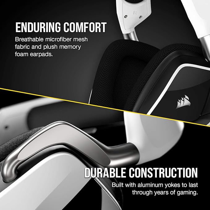 Headset Gamer Premium Corsair Void RGB Elite USB com 7.1 Surround - Preto e Branco CA-9011204-NA