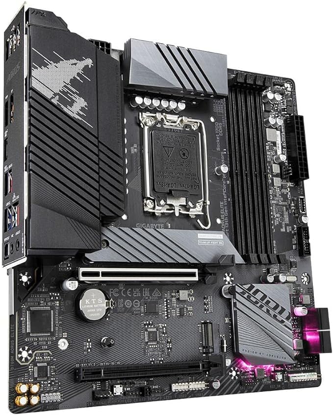 Gigabyte B760M AORUS ELITE Placa Mãe (rev. 1.0), LGA 1700, DDR5