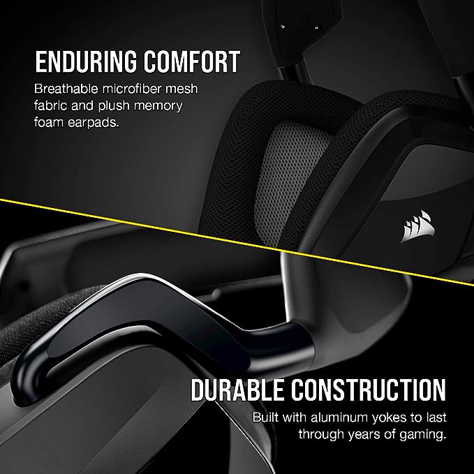 Headset Gamer Premium Corsair Void RGB Elite Wireless com 7.1 Surround - Preto CA-9011201-NA