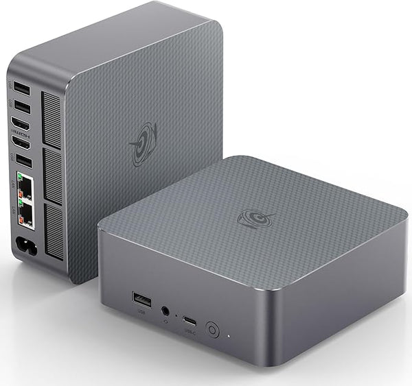 Beelink Mini PC, 5650U Pro AMD Ryzen 5 (até 4,2GHz) 8GB, 16GB DDR4 RAM 500GB M.2 NVMe SSD Mini Desktop, Dual LAN/Wifi6/BT5.2/USB3.2/4K@60Hz Dual HDMI Display, Office/Home Micro PC