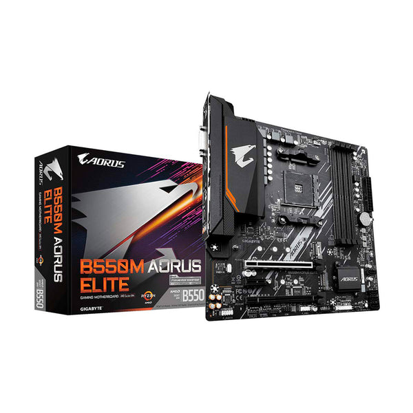 Gigabyte B550M AORUS Elite, Placa Mãe, Chipset B550, AMD AM4, mATX, DDR4