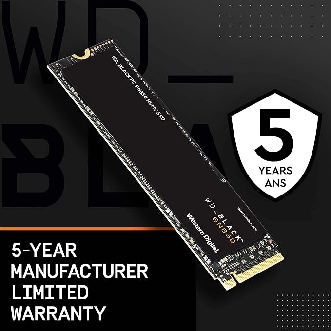 SSD M.2 2280 WD SN850 BLACK 1TB PCIE GEN4 NVME - WDS100T1X0E