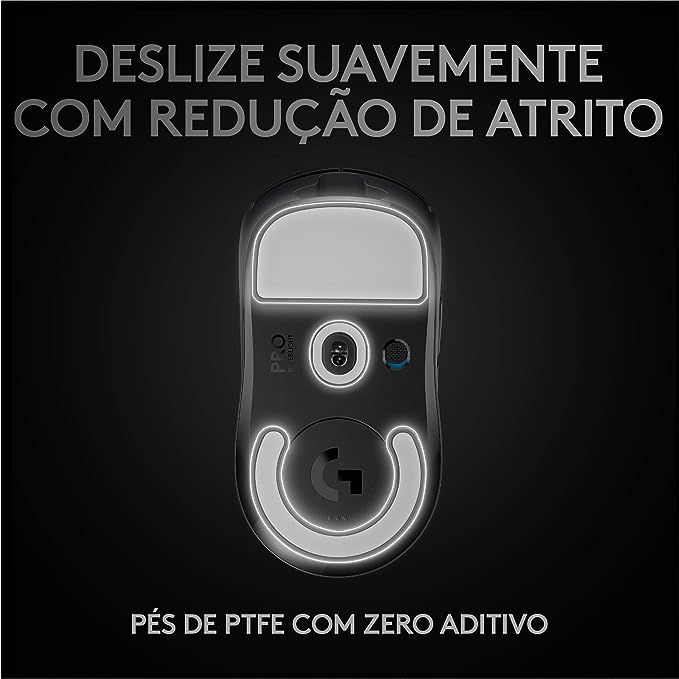 Mouse Logitech G PRO X SUPERLIGHT - Sem Fio com Tecnologia LIGHTSPEED, Ultraleve 63g, 5 Botões Programáveis, Sensor HERO 25K e Bateria Recarregável - Compatível com POWERPLAY - Preto