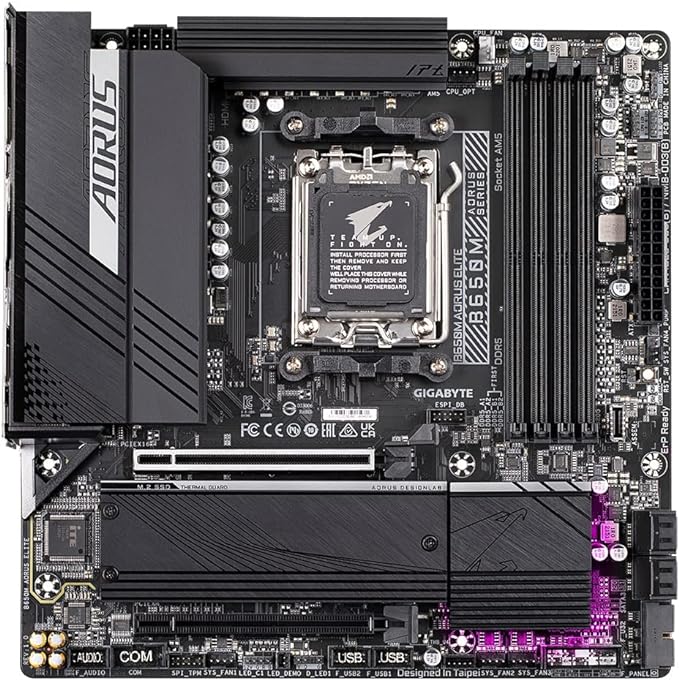 Gigabyte B650m Aorus Elite, Placa Mãe Ddr5, Microatx, Am5