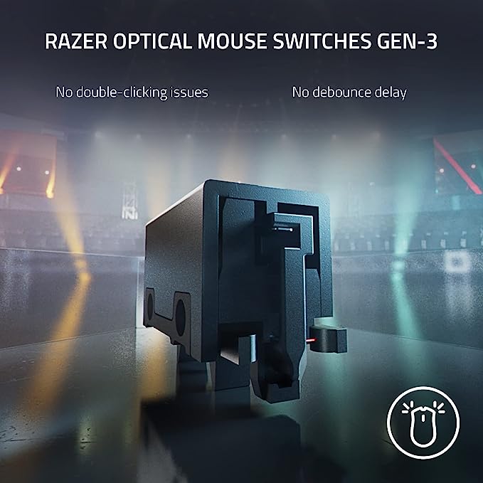 Razer Mouse sem fio DeathAdder V3 Pro: 64 g ultraleve – Sensor óptico Focus Pro 30K – Interruptores ópticos rápidos Gen-3 – HyperSpeed Wireless – 5 botões programáveis – Bateria de 90 horas – Branco