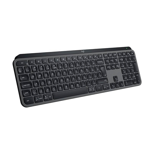 Teclado sem fio Logitech MX Keys S com Clique Silencioso, Teclas Programáveis, Iluminação Inteligente, Conexão Bluetooth ou Receptor USB Logi Bolt e Bateria Recarregável - Grafite