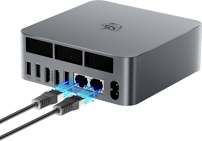 Beelink Mini PC EQR6 AMD Ryzen 9 6900HX (8C/16T, até 4,9GHz), SSD NVMe 24GB DDR5/500GB, Mini computador para jogos com AMD Radeon 680M, suporta tela dupla 4K/WiFi6/BT5.2/USB3.2/LAN Gigabit dupla