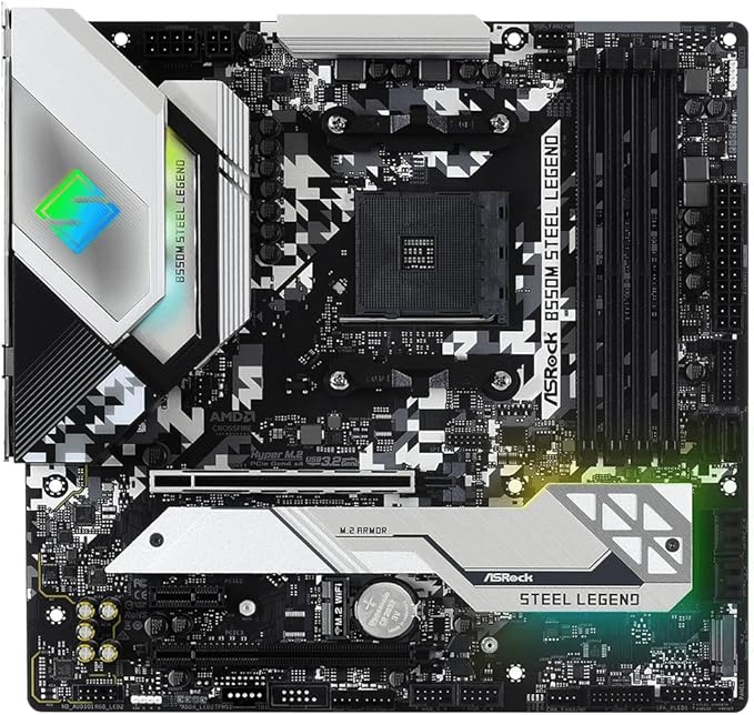 Placa mãe ASRock B550M Steel Legend Suporta 3ª geração AMD AM4 Ryzen/Future AMD Ryzen Processadores