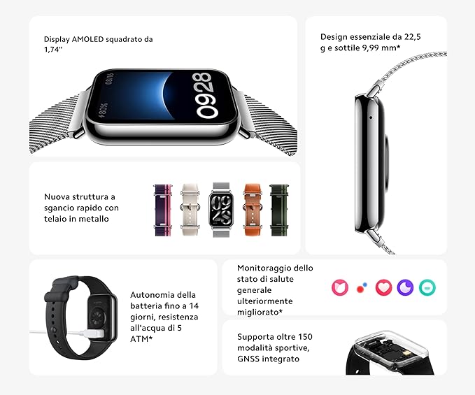 Xiaomi Mi Smart Band 8 Pro versão global (preto)