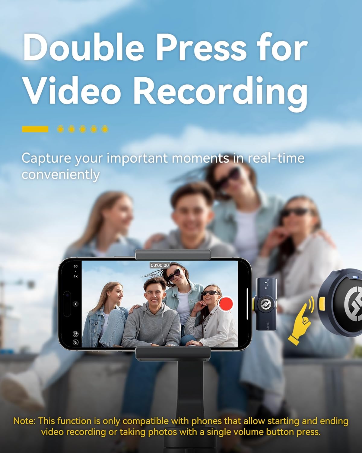 Hollyland Lark M2 Microfone Lapela Sem Fio, Compatível com Android, IPhone 15, Cancelamento de Ruído Inteligente, Transmissão Sem Fio de 300M, 30 H Duração de Bateria, Ideal para Vlog-Preto