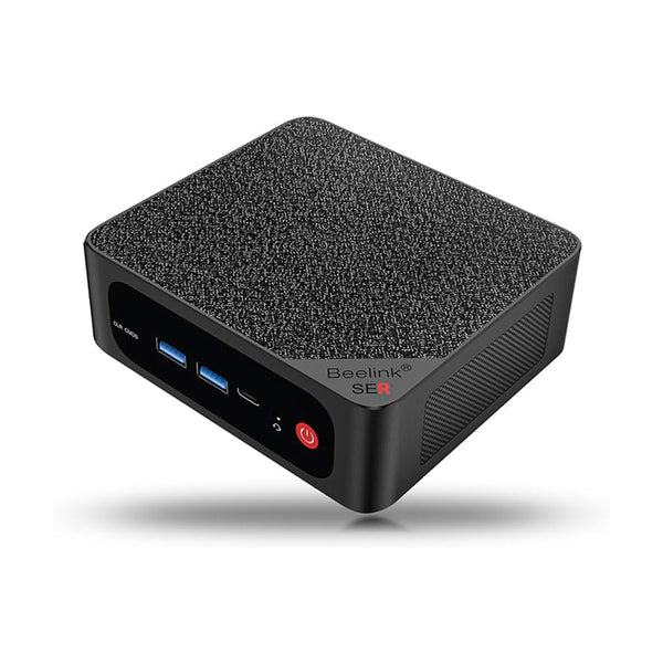 Beelink Mini PC SER5 MAX, Processador AMD Ryzen 7 5800H, Mini Computador com 16G DDR4 RAM/500GB M.2 NVMe 2280 SSD, 4K FPS/Tela Tripla/WiFi 6/BT5.2/Suporta Ligação Automática