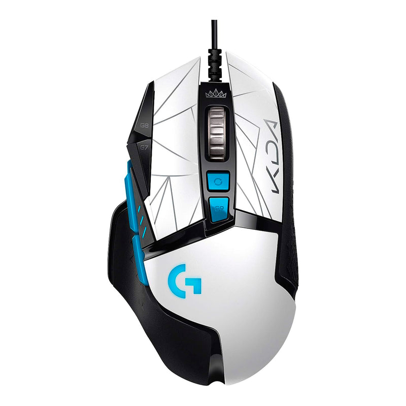 Mouse Gamer Logitech G502 HERO K/DA com RGB LIGHTSYNC, Ajustes de Peso, 11 Botóes Programáveis e Sensor HERO 25K - Edição Oficial League of Legends KDA