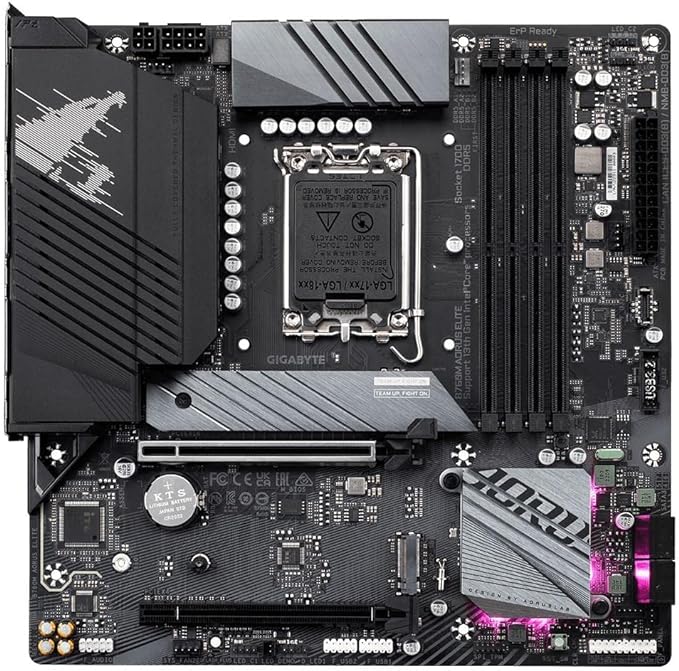 Gigabyte B760M AORUS ELITE Placa Mãe (rev. 1.0), LGA 1700, DDR5