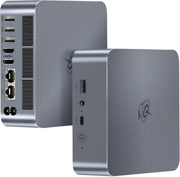 Beelink Mini PC EQi12, Intel Core i5 12450H (8C/12T, até 4,4GHz), 24GB LPDDR5 5200MHz 500GB, 1TB PCle4.0 SSD, Mini Computador Dual HDMI Display 4K, Dual Gigabit LAN, WiFi6/BT5.2/Micro PC