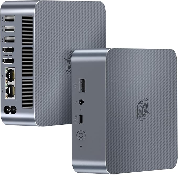 Beelink Mini PC EQi12, Intel Core i5 12450H (8C/12T, até 4,4GHz), 24GB LPDDR5 5200MHz 500GB, 1TB PCle4.0 SSD, Mini Computador Dual HDMI Display 4K, Dual Gigabit LAN, WiFi6/BT5.2/Micro PC