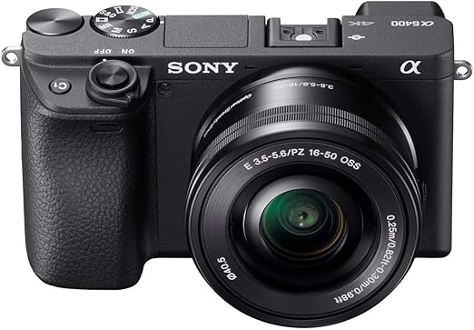 Sony Câmera Mirrorless Alpha A6400: Câmera Digital Compact Aps-C Intercambiáveis Com Foco Automático De Olhos Em Tempo Real, Vídeo 4K, Tela Flip & 16-50Mm Lente E Câmeras Compatíveis Com Montagem