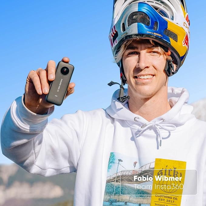 Insta360 Câmera de ação à prova d'água ONE X2 de 360 graus, 5,7 K 360, estabilização, tela sensível ao toque, edição de IA, transmissão ao vivo, webcam, controle de voz
