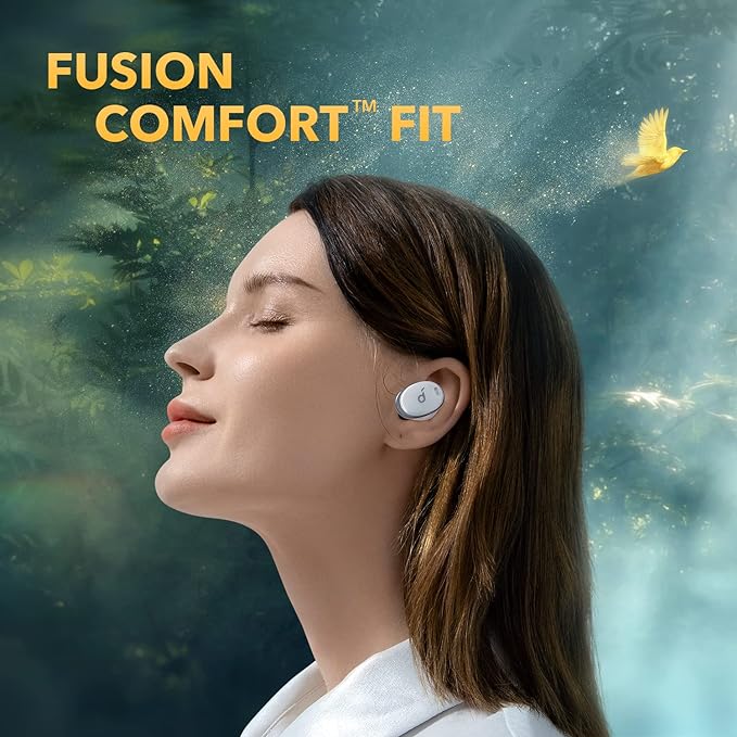 Soundcore by Anker Liberty 3 Pro Headphones com cancelamento de ruído, True Wireless Earbuds com ACAA 2.0, HearID ANC, Fusion Comfort, com 6 microfones para fazer chamadas, 32h de som sem parar