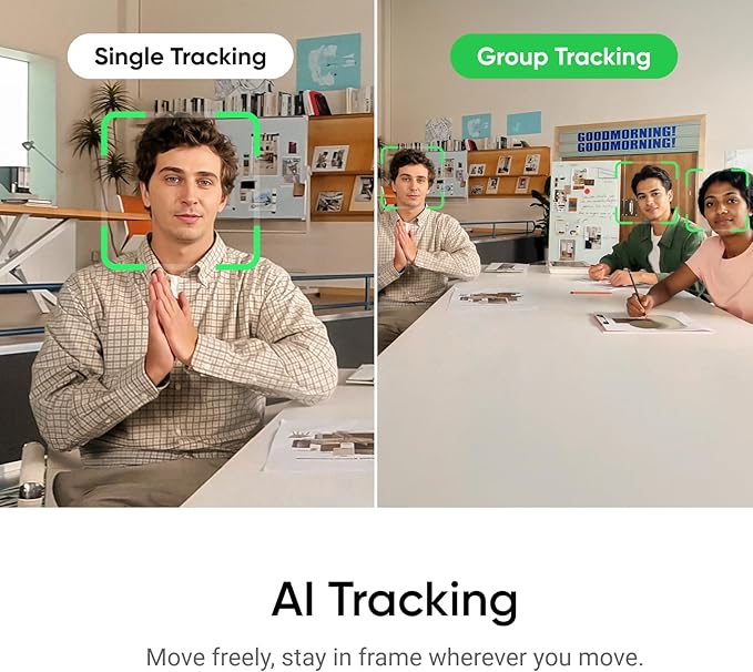 Insta360 Link 2 - Webcam PTZ 4K para PC/Mac, sensor de 1/5.1 cm, rastreamento de IA, HDR, microfone com cancelamento de ruído AI, controle de gestos para streaming, chamadas de vídeo.