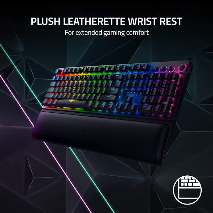 Teclado Mecânico Gamer Razer Blackwidow V3 Pro Yellow Switch, Preto