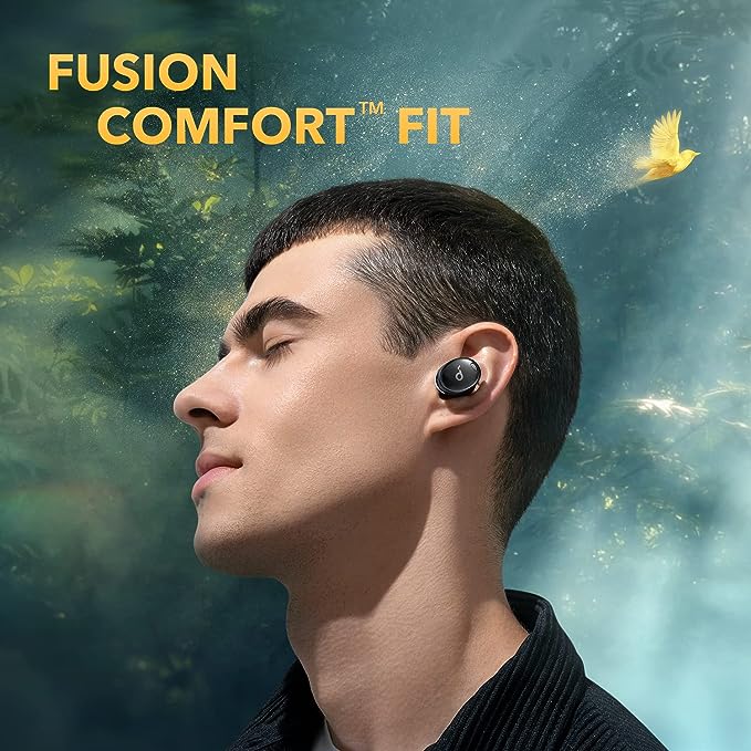 Soundcore by Anker Liberty 3 Pro Headphones com cancelamento de ruído, True Wireless Earbuds com ACAA 2.0, HearID ANC, Fusion Comfort, com 6 microfones para fazer chamadas, 32h de som sem parar