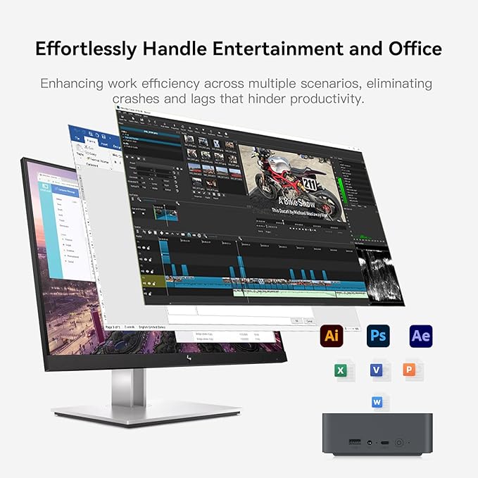 Beelink Mini PC SER5, AMD Ryzen 5 5560U (6C/12T, até 4,0 GHz), 16G DDR4 RAM/500GB M.2 2280 NVMe SSD Mini computador, suporta tela tripla (HDMI+DP+Tipo-C)/4K@60Hz/WiFi 6/BT5.2