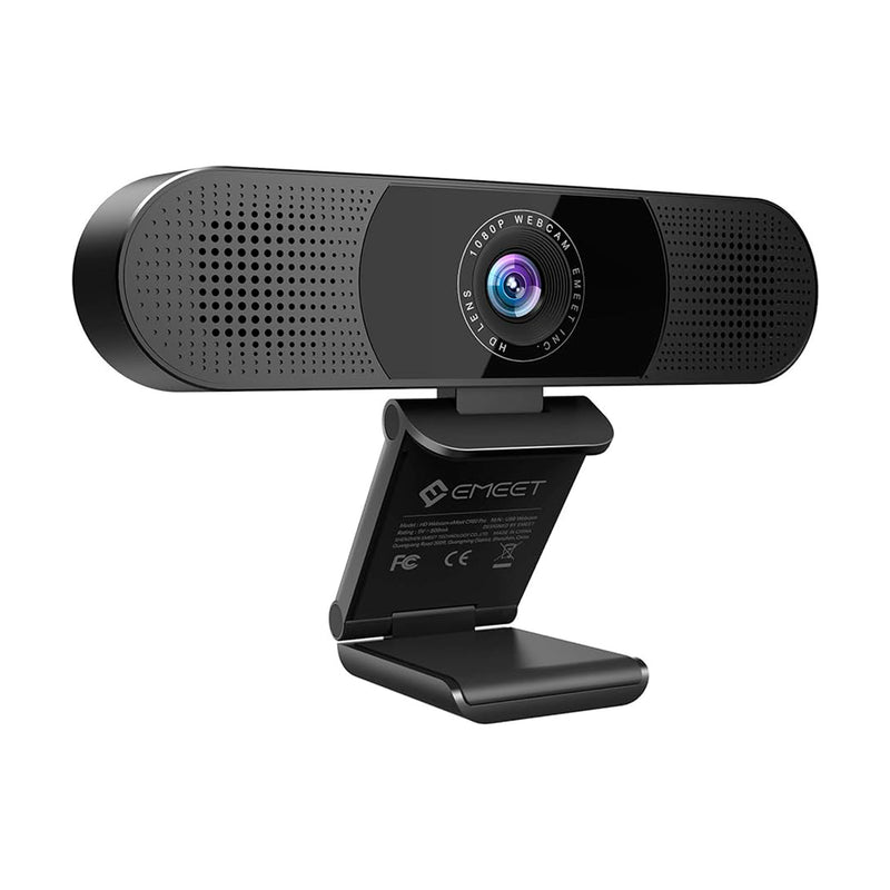 Webcam EMEET C980 pro com 2 alto-falantes e 4 microfones