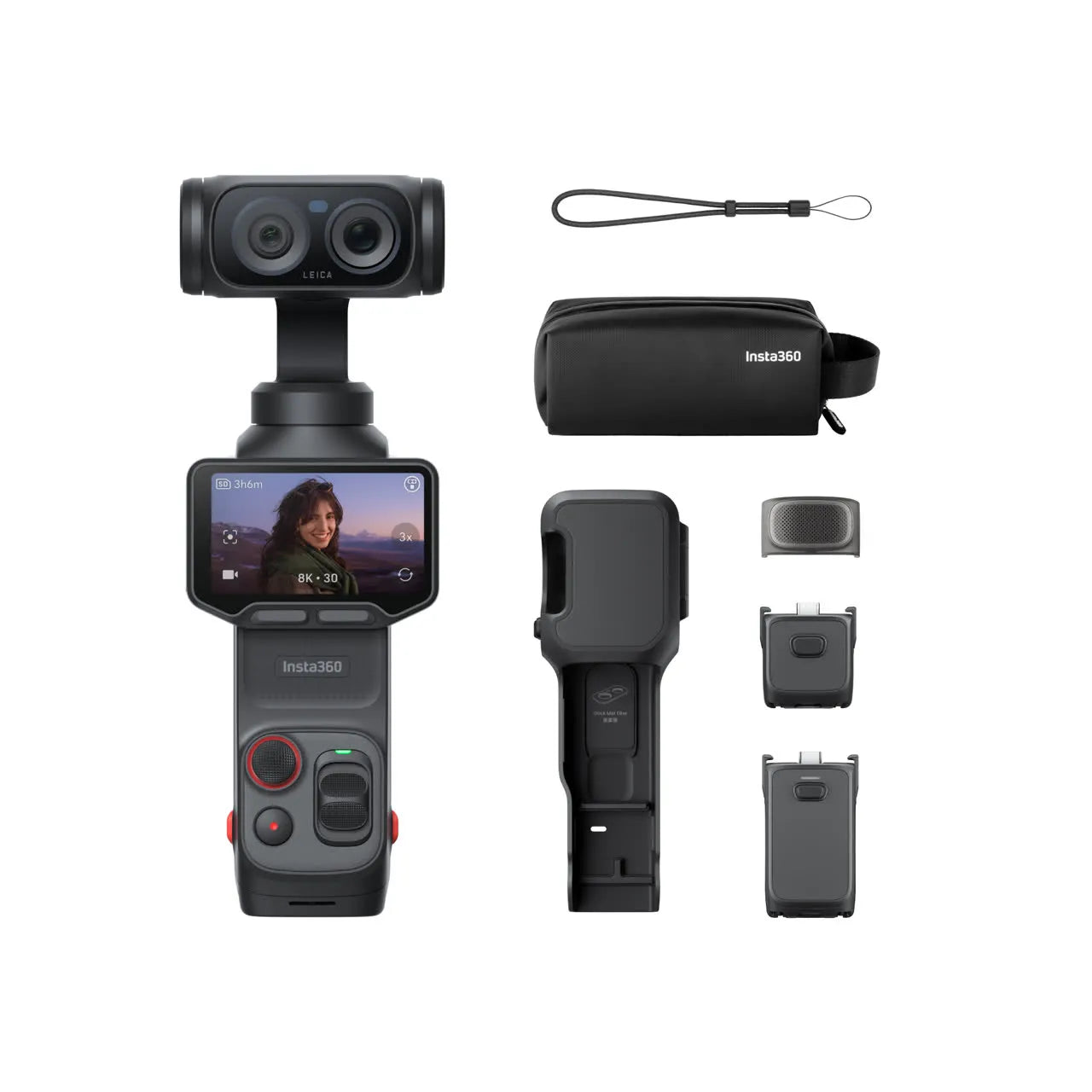 Insta360 Luna Ultra Câmera Gimbal com Tela Touch Removível, 8K, Sensor de 1" e Lente Telefoto