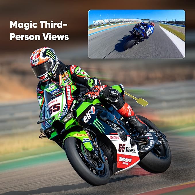 Insta360 Kit de motocicleta X3 (nova versão) - Câmera de ação 360 à prova d'água com sensores de 1/2 polegada 48MP, vídeo HDR ativo 5,7K 360, foto de 72 MP 360, lente única 4K, modo Me de 60 fps,