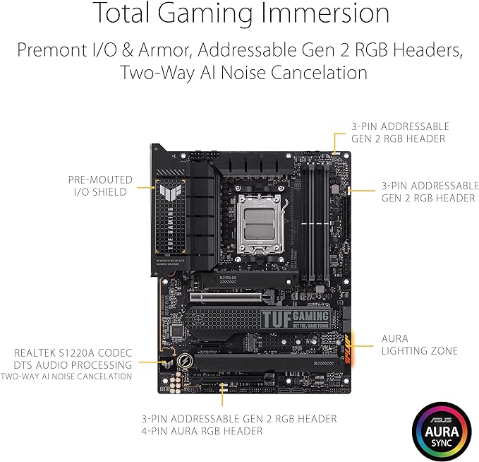 Placa Mãe Asus TUF GAMING X670E-PLUS (AM5/DDR5/4x M.2 /PCIe 5.0/USB3.2)