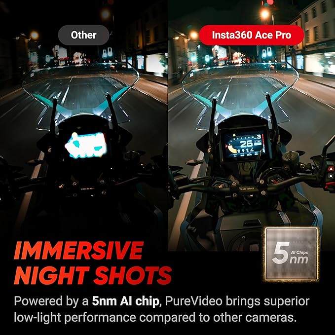 Insta360 Ace Pro - Câmera de ação à prova d'água projetada com Leica, sensor emblemático de 1/3.3 cm e redução de ruído AI para qualidade de imagem imbatível, 4K120fps, tela flip de 6.1 cm e recursos