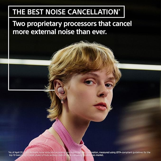 Sony WF-1000XM5 Fone de Ouvido | Dual-core | Noise-cancelling | Wireless | Preto