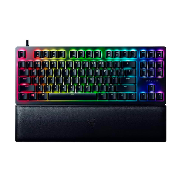 Teclado Gamer Razer Huntsman V2 Tenkeyless, Chroma RGB, Switch Óptico Razer, USB-C, com Apoio de Pulso, Preto - RZ03-03940200-R3U1