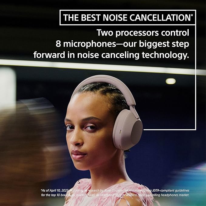 Sony WH-1000X M5 Os melhores fones de ouvido sem fio com cancelamento de ruído, otimizador automático NC, bateria de 30 horas, controle de voz Alexa, preto