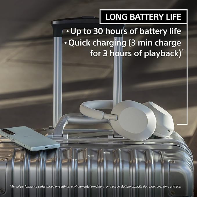 Sony WH-1000X M5 Os melhores fones de ouvido sem fio com cancelamento de ruído, otimizador automático NC, bateria de 30 horas, controle de voz Alexa, preto