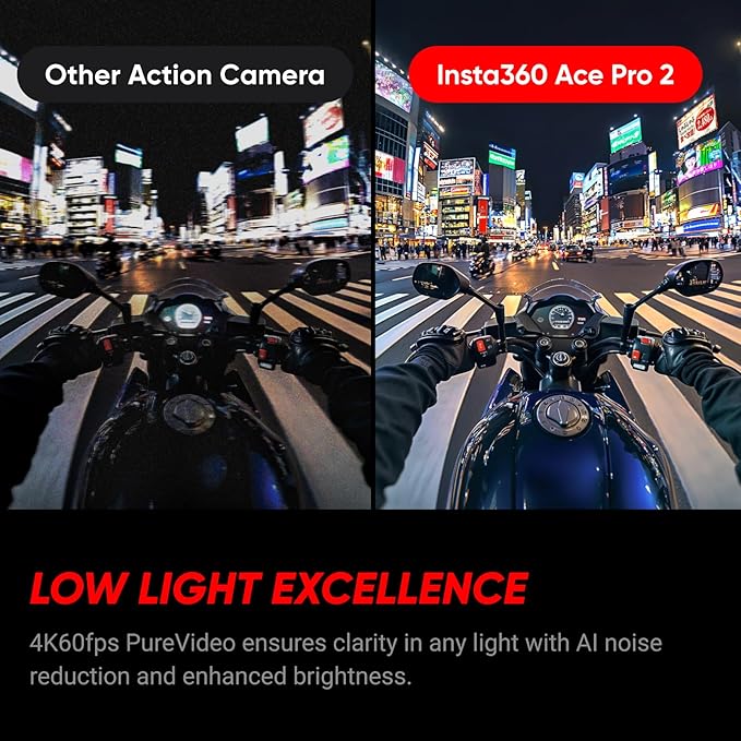Insta360 Pacote de bateria dupla padrão Ace Pro 2 – Câmera de ação à prova d'água 8K projetada com Leica, sensor de 1/3.3 cm, chip de IA duplo, baixa luz, áudio superior, tela flip e edição de IA