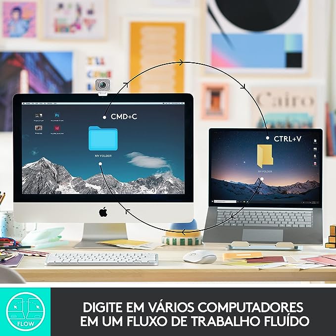 Teclado sem fio Logitech MX Keys Mini com Iluminação Inteligente, Conexão Bluetooth e USB com Easy-Switch para até 3 dispositivos e Bateria Recarregável - Grafite, 920-010505