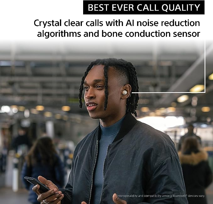 Sony WF-1000XM5 Fone de Ouvido | Dual-core | Noise-cancelling | Wireless | Preto