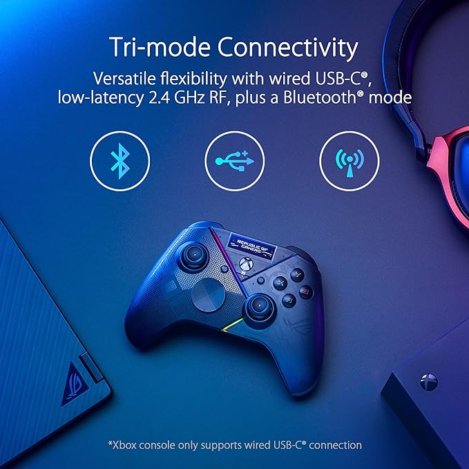 ASUS ROG Raikiri PRO - Comando oficial com licença Xbox, ecrã OLED, co