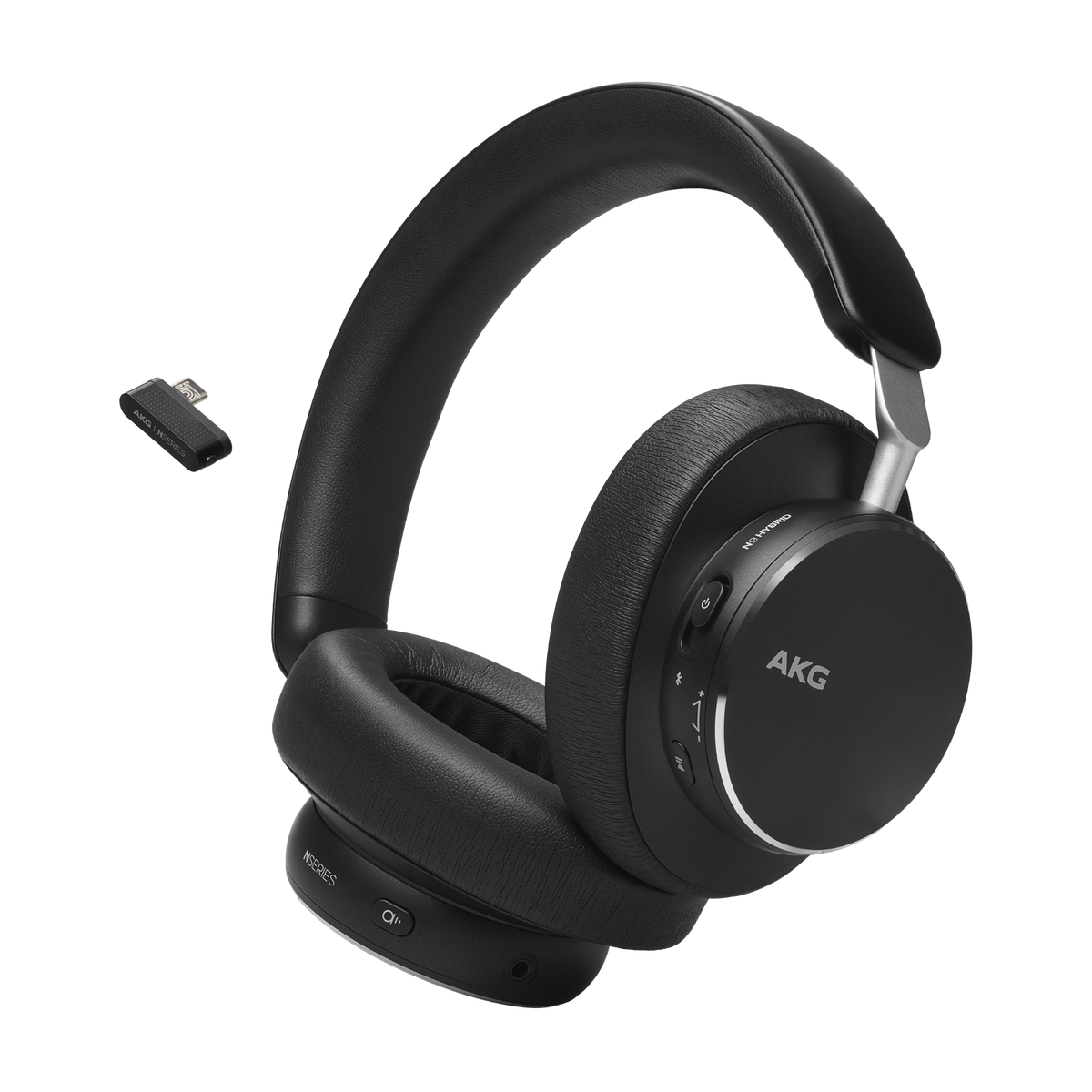 Headphone AKG N9 Hybrid — Bluetooth 5.3, Cancelamento Ativo de Ruído (ANC) Adaptativo, Hi-Res Audio e Dongle 2,4GHz USB-C